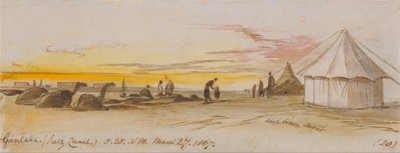 Gantara (Suezkanal), 5:25 Uhr, 27. März 1867 (20) von Edward Lear